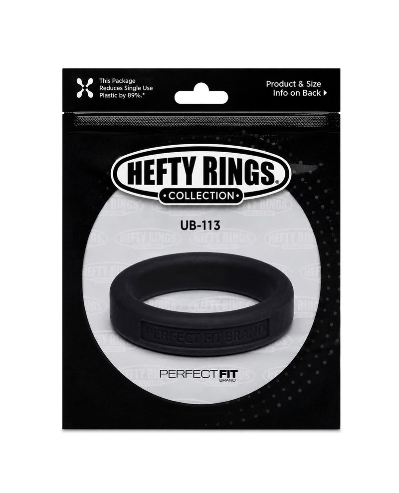 Load image into Gallery viewer, Perfect Fit Classic Silicone Penis Ring Medium Stretch 1.4 Black