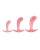 Carregar imagem no visualizador da Galeria, Conjunto de treinamento anal curvo Pink Crystal Jellies com base alargada