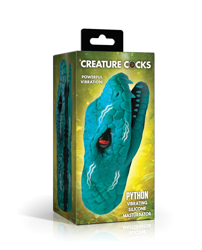 Load image into Gallery viewer, Creature Cocks Python Vibrating Silicone Masturbator With Ridges