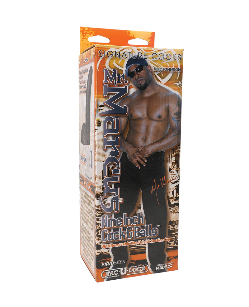 Load image into Gallery viewer, Doc Johnson Mr Marcus 9 Inch Ebony Realistic Dildo With Strong Suction Cup