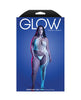 Load image into Gallery viewer, Floral Knit Bodystocking And Panty Glows Blue Lingerie Size Qn