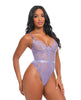 Load image into Gallery viewer, Martina Lace And Mesh Unlined Underwire Teddy In Purple Haze Small Medium