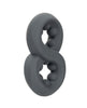 Load image into Gallery viewer, Alpha Liquid Silicone Dual Loop Beaded Cock Ring Grey