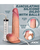 Cargue la imagen en el visor de la galería, Dildo eyaculador de silicona Curve Toys Jock, de piel realista, con testículos