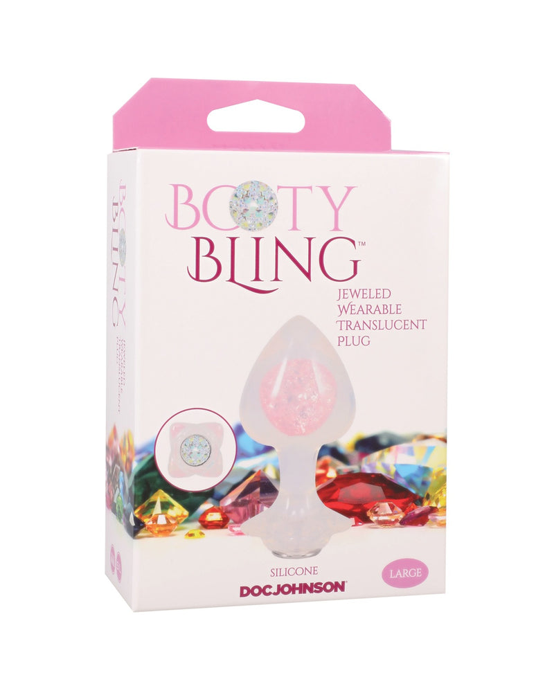 Carica l'immagine nel visualizzatore Galleria, Plug anale gioiello Booty Bling in silicone traslucido con base svasata