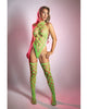 Cargue la imagen en el visor de la galería, Teddy y medias de red Adrenaline, verde neón, con pedrería de strass y diamantes