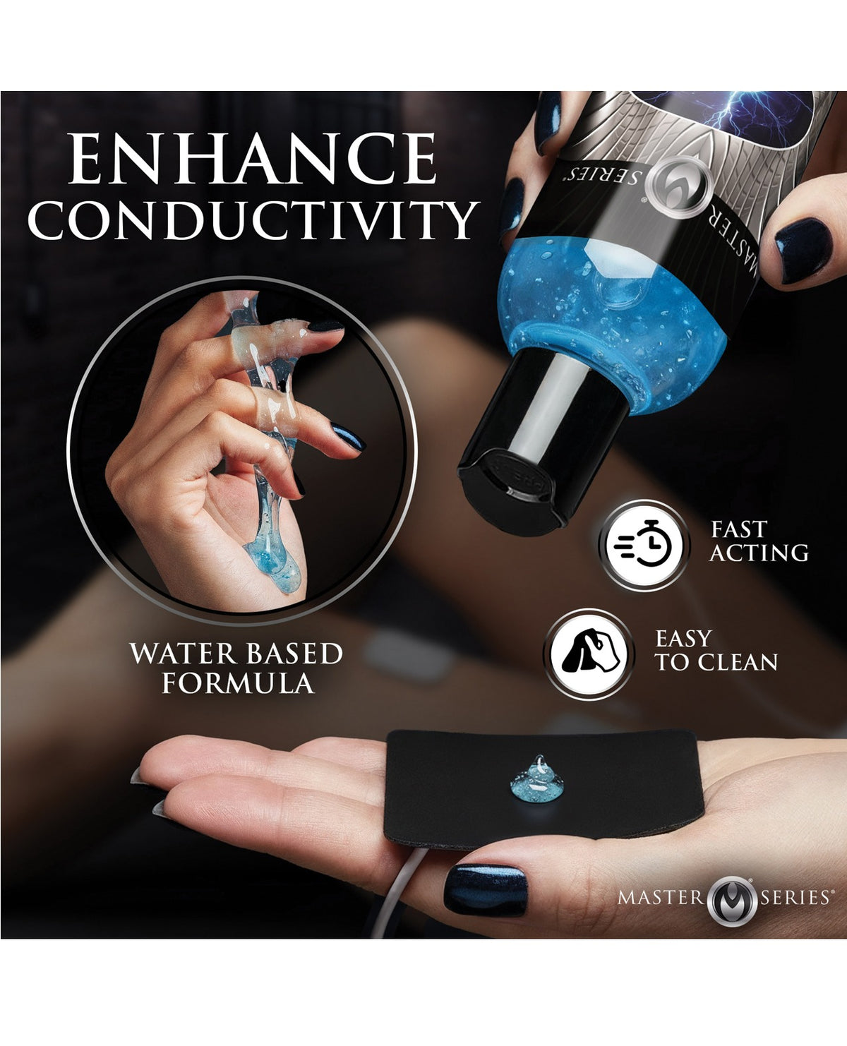 Gel conducteur Master Series Electrosex pour un contrôle supérieur de la stimulation électrique, 8.5 Ounce