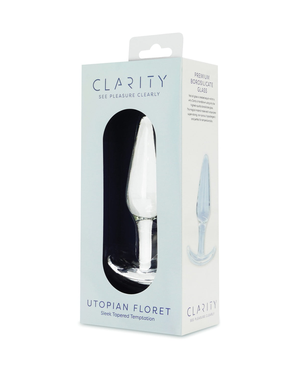 Plug anal de vidrio soplado a mano Utopian Floret, diseño esculpido de borosilicato