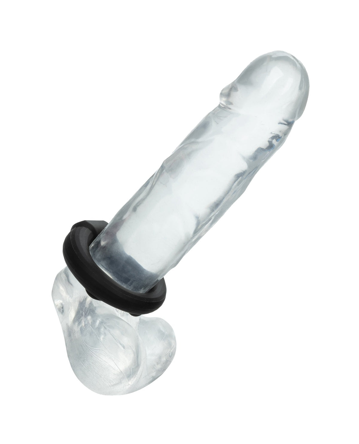Alpha Liquid Silicone Beaded Cock Ring For Intimate Pleasure Black