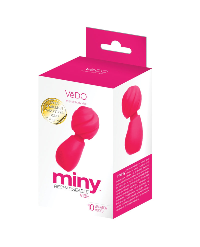 Cargue la imagen en el visor de la galería, Varita vibradora mini recargable VeDo Miny, color rosa, delgada, para viajes
