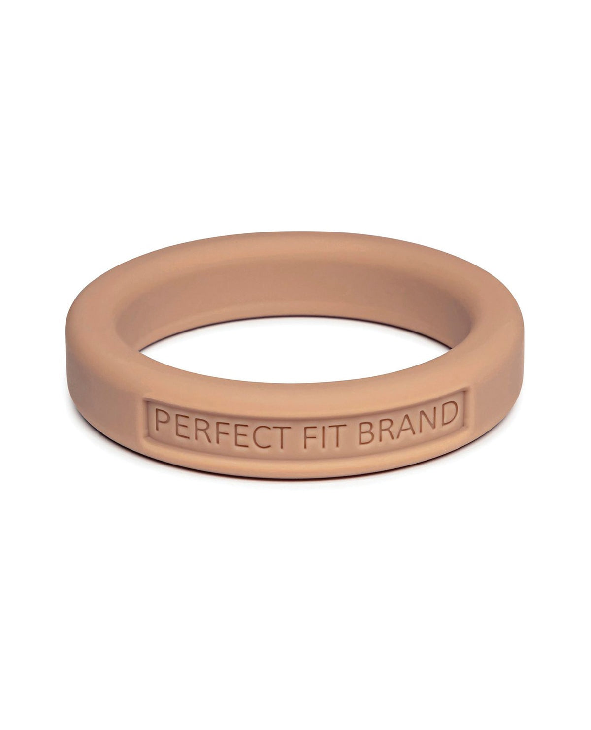 Anillo de pene clásico de silicona Perfect Fit, ajuste medio, blanco
