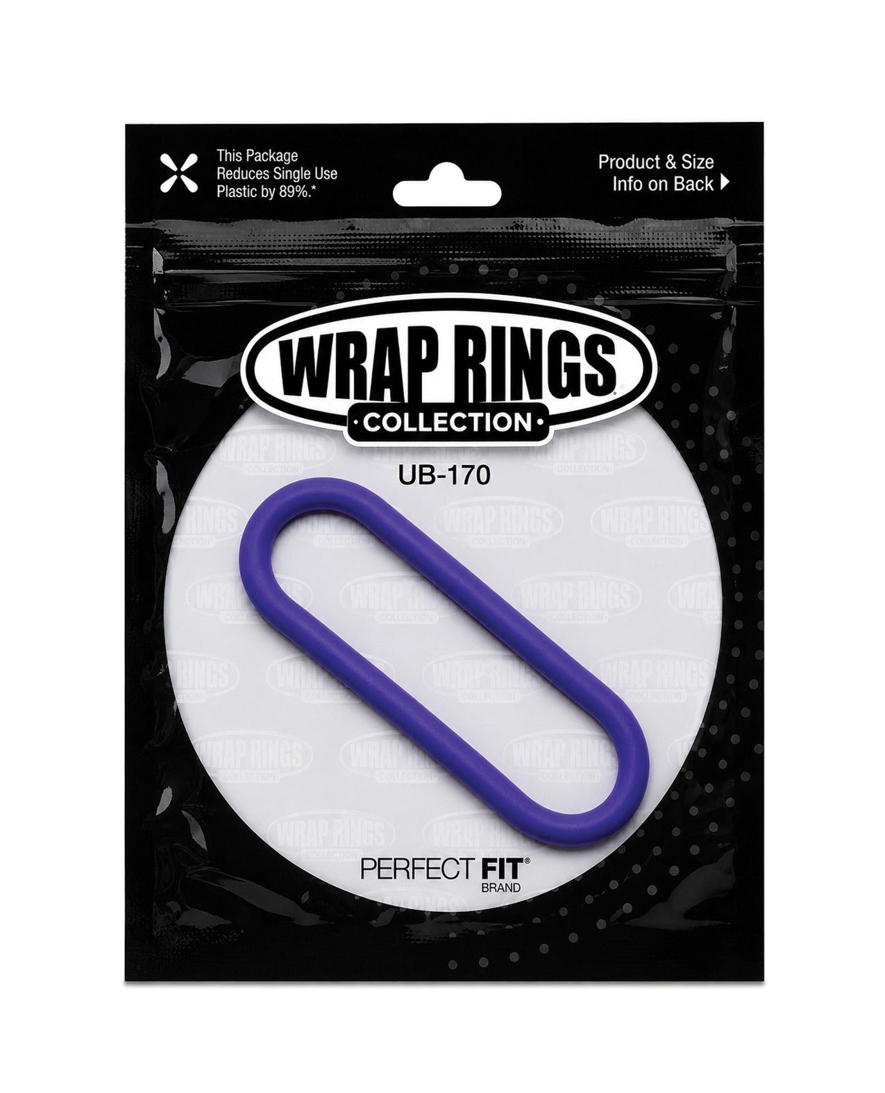 Perfect Fit Adjustable Silicone Wrap Ring 12 Inch Purple