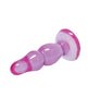 Bild in den Galerie-Viewer laden, Doc Johnson Crystal Jellies 4-Zoll-Analplug „Pop Plug“ für Anfänger in Lila mit Saugnapf
