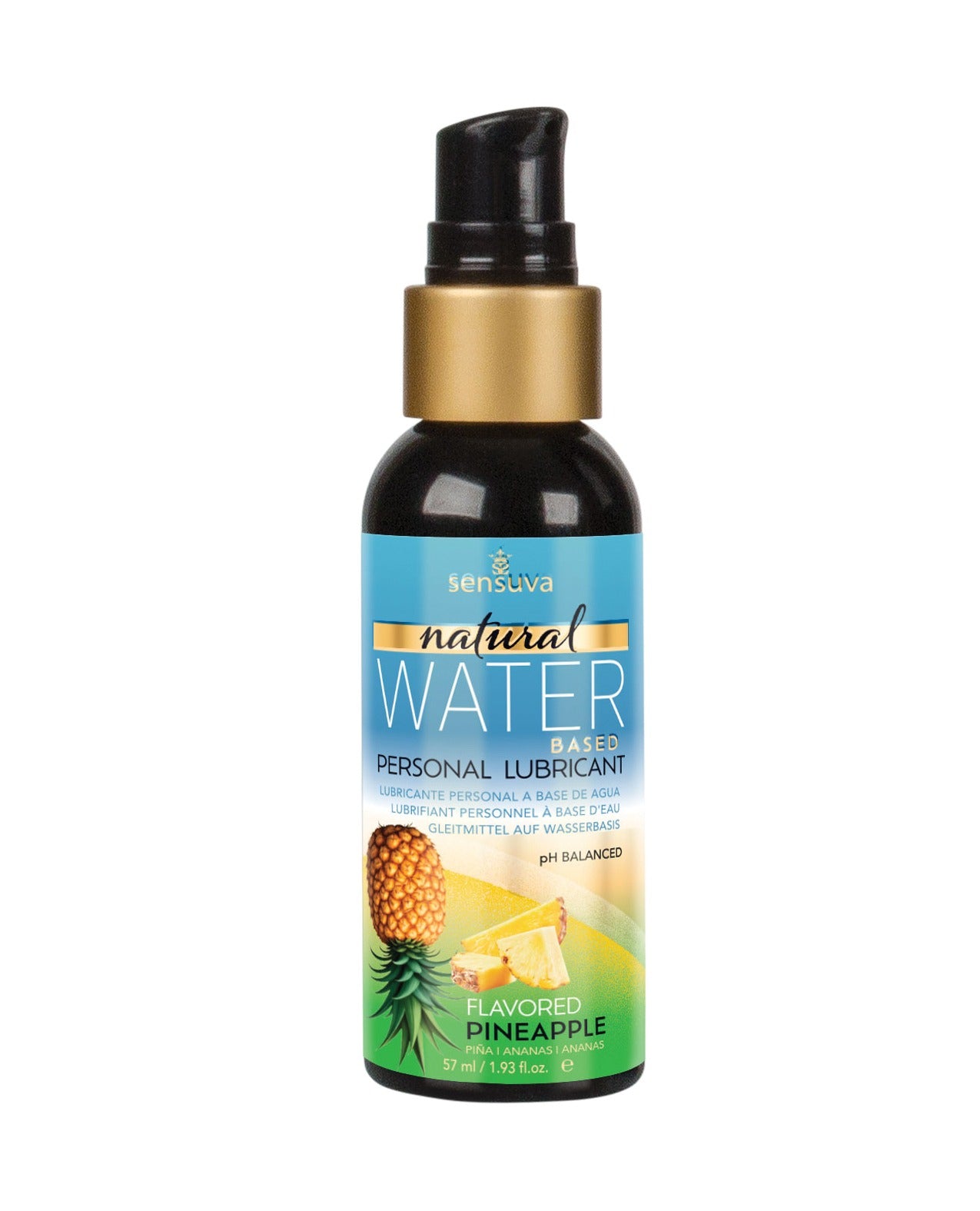Sensuva Smooth naturligt vandbaseret glidecreme til intim brug, ananas, 2 Oz