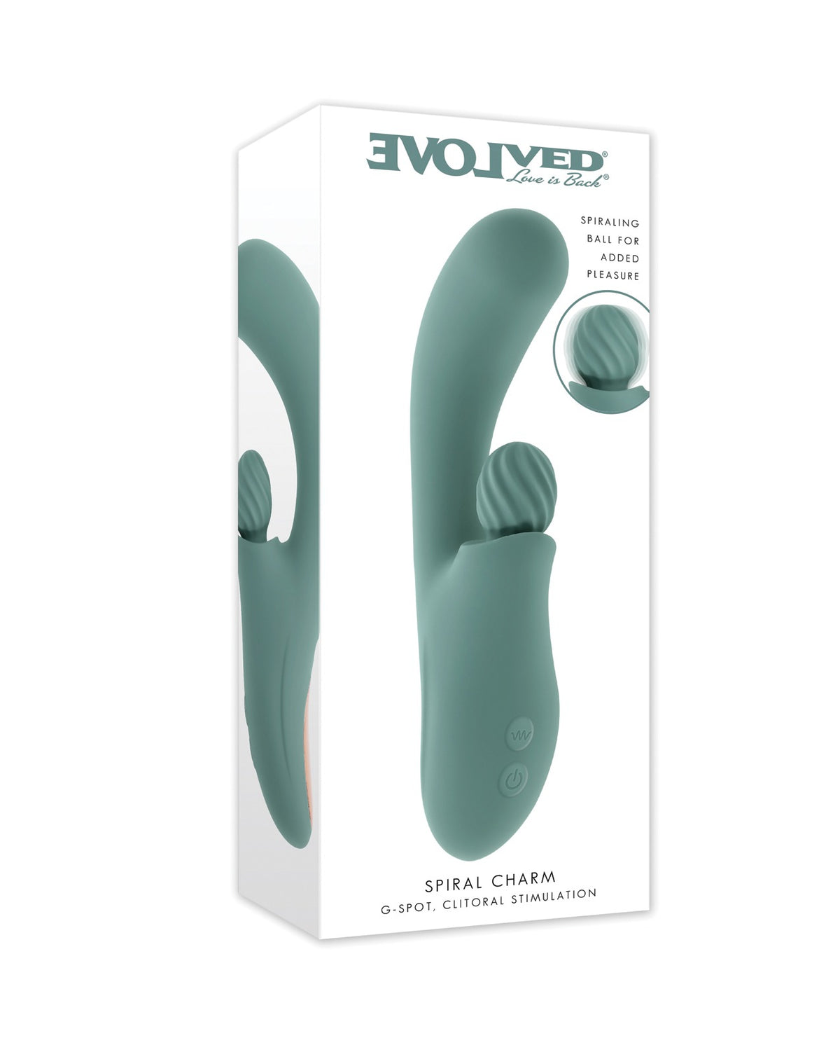 Evolved Spiral Charm Vibrating Clitoral Stimulator Mint