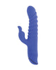 Load image into Gallery viewer, Evolved Knock Knock Blue Rabbit Vibrator With Ribbed Shaft And Dual Power
