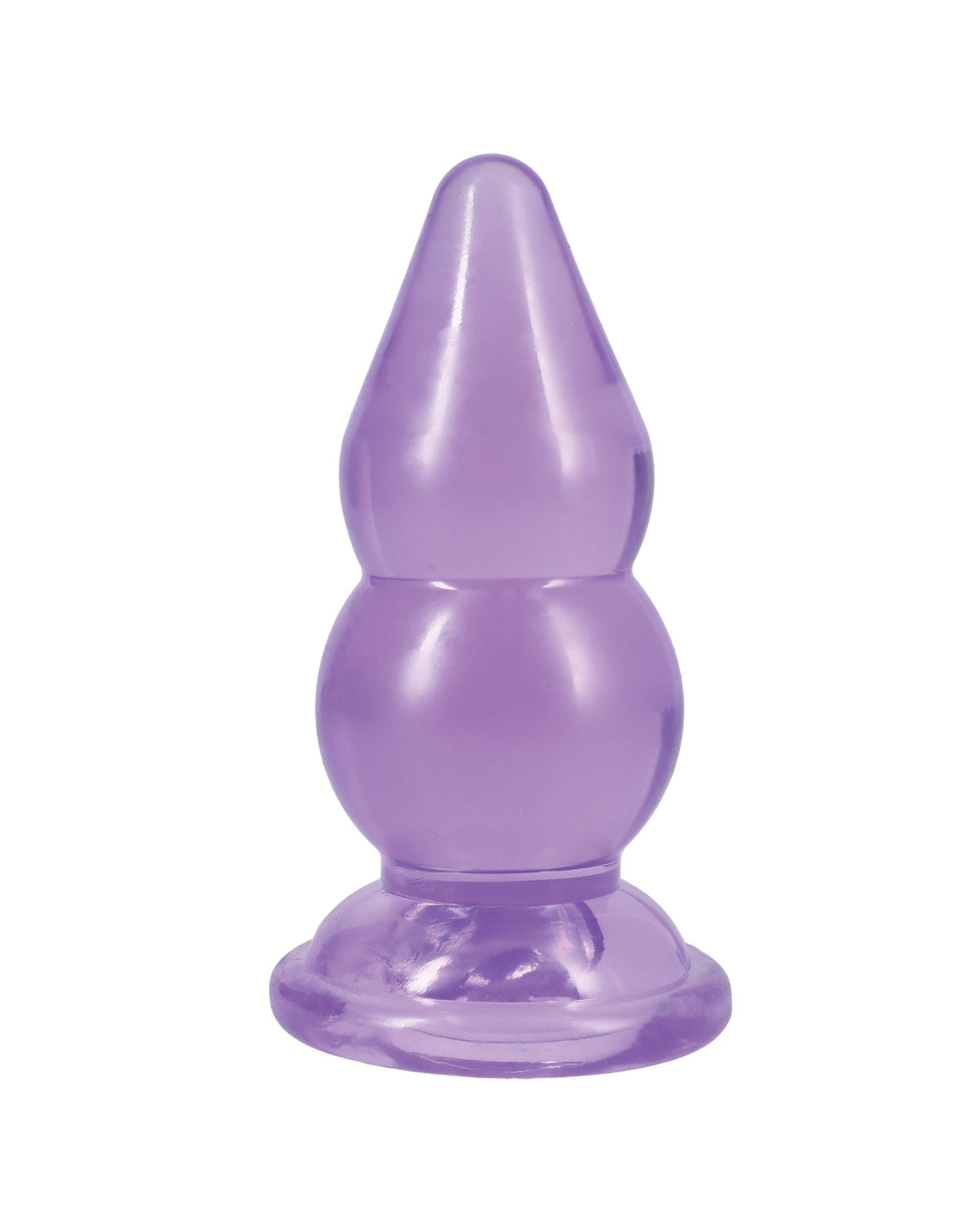 Tapón anal doble Pop 6 de cristalitos Doc Johnson Crystal Jellies, morado