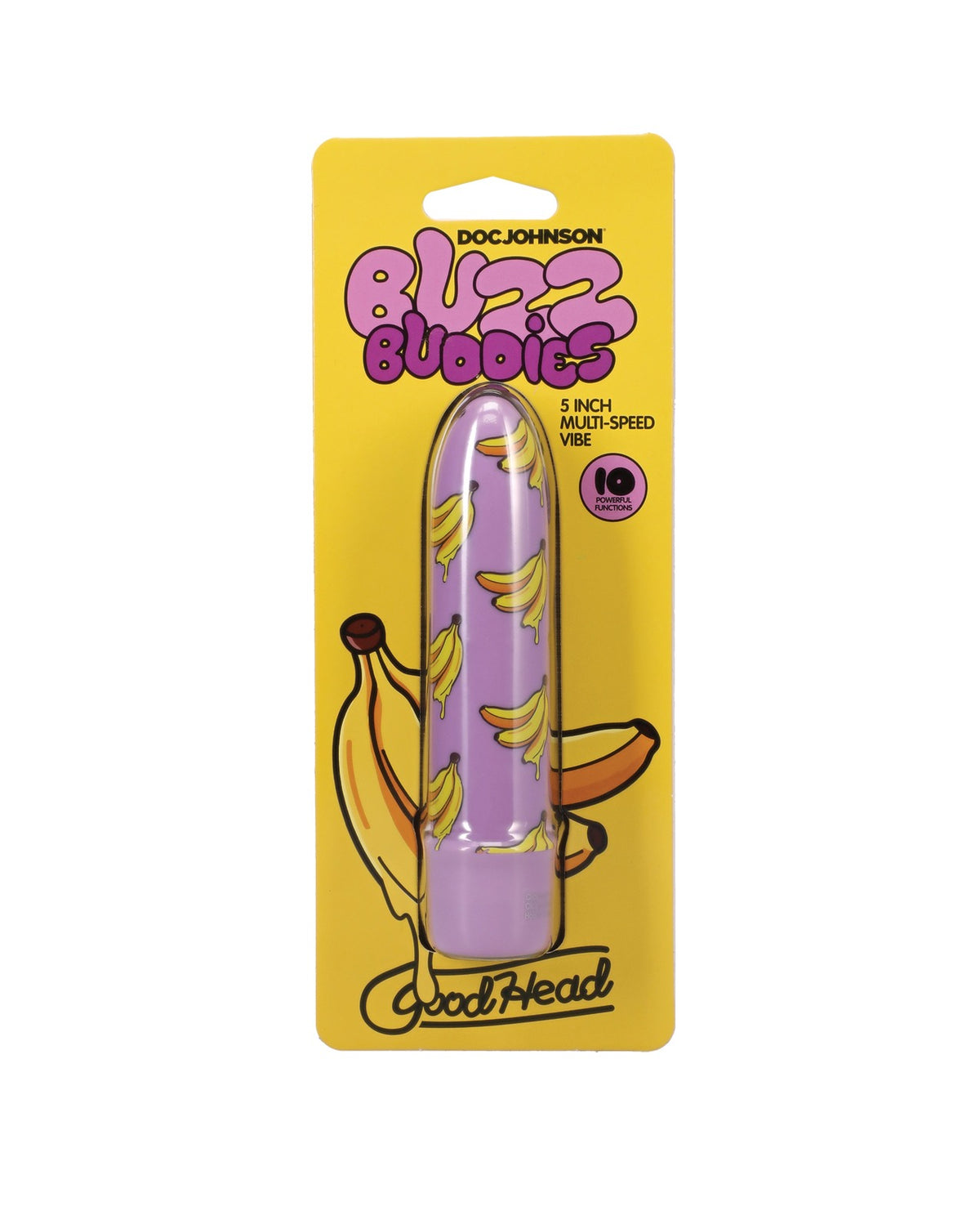 GoodHead Buzz Buddies 5 Inch Multi Speed Handheld Vibrator Banana