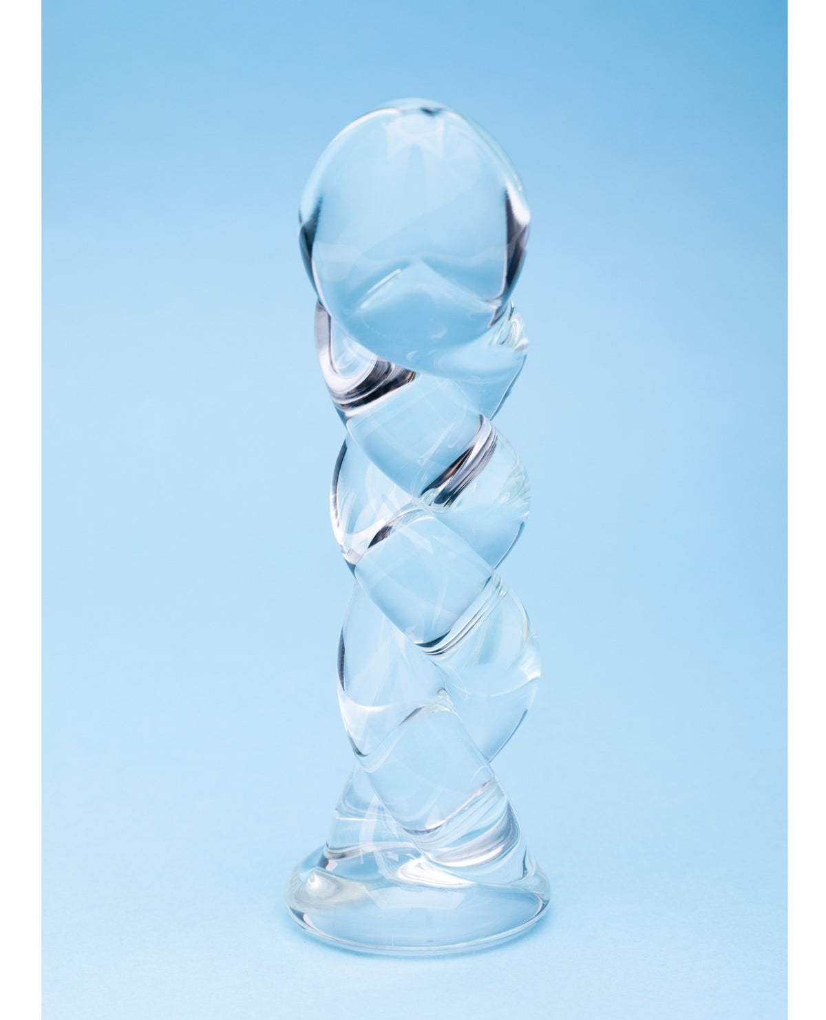 Seraphic Braid Spiral Glass Dildo 5 7 Inch Handblown Borosilicate