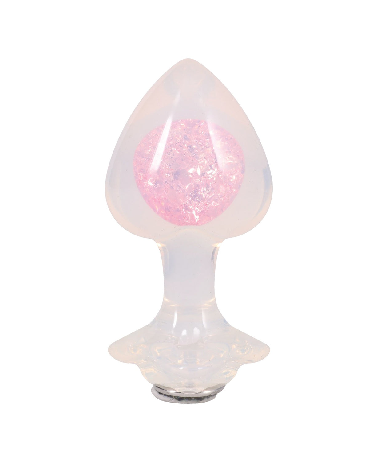 Plug anale gioiello Booty Bling in silicone traslucido con base svasata