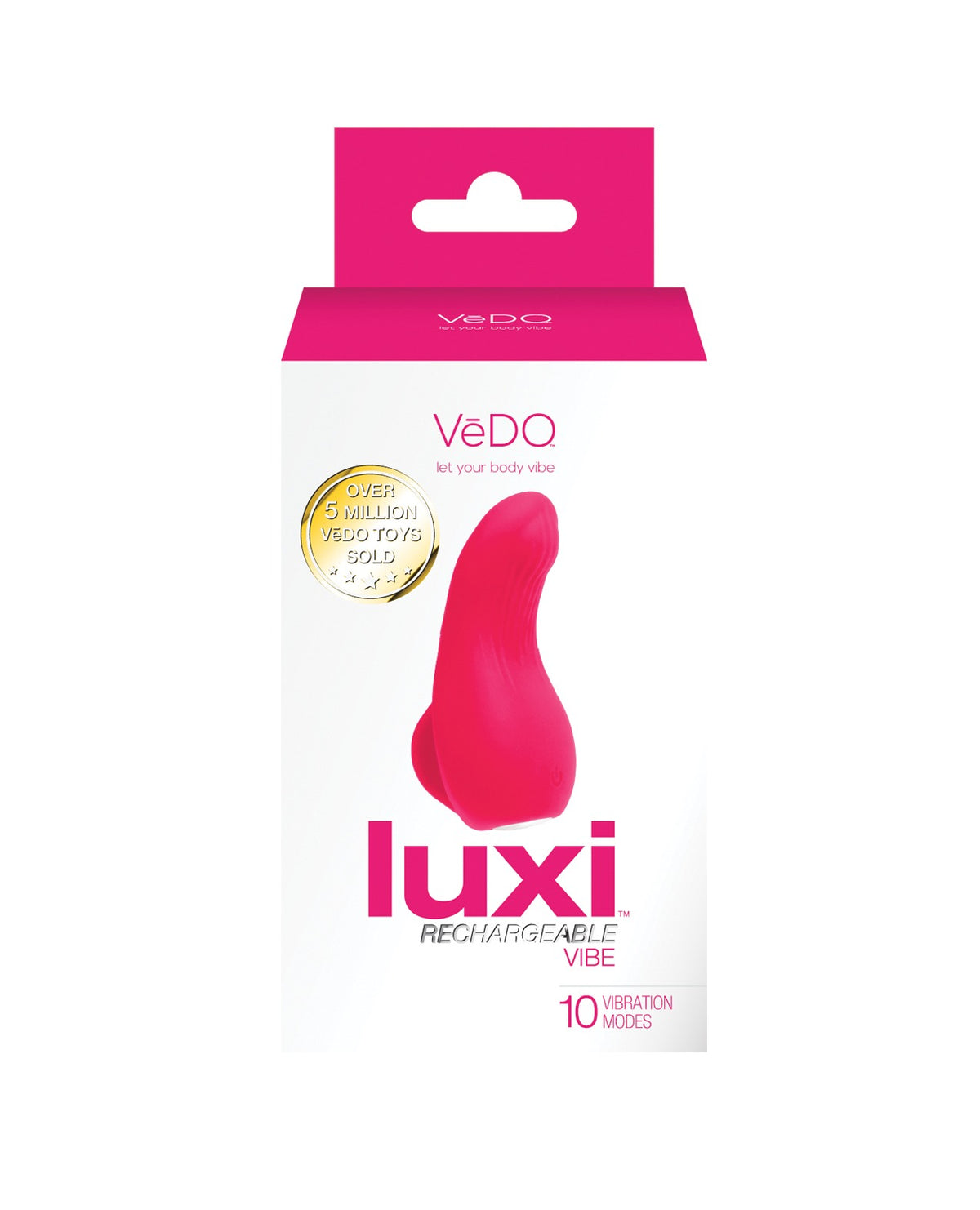 Masajeador de clítoris recargable y sumergible VeDo Luxi, vibrador rosa