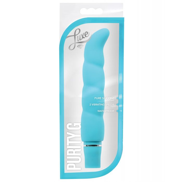 Blush Luxe Purity G Silicone Vibrator Aqua G Spot Pleasure
