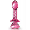 Load image into Gallery viewer, Icicles No. 82 Hand Blown Glass Butt Plug - Ribbed/Pink
