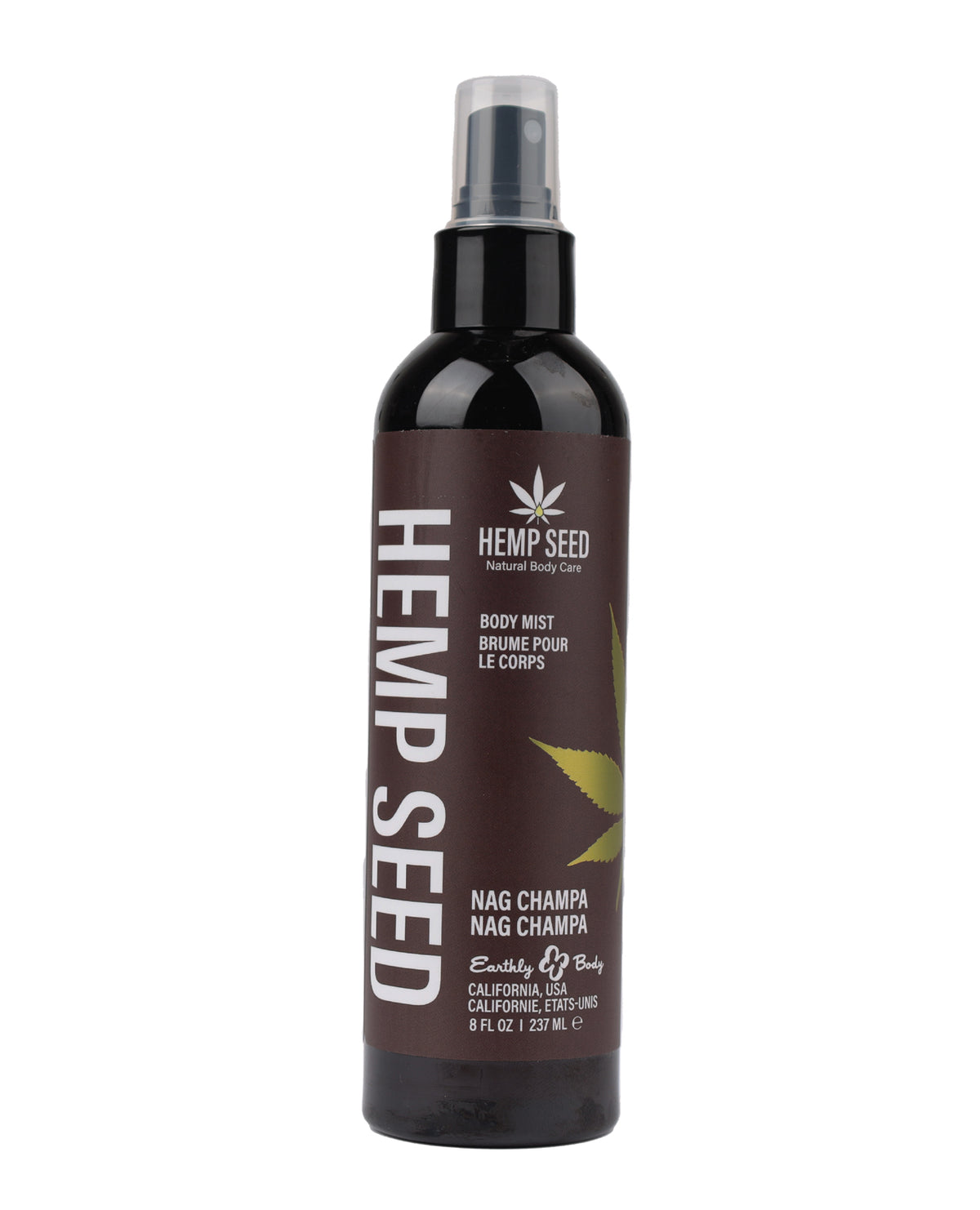 Earthly Body hennepzaad hydraterende lichaamsmist - 8 oz Nag Champa