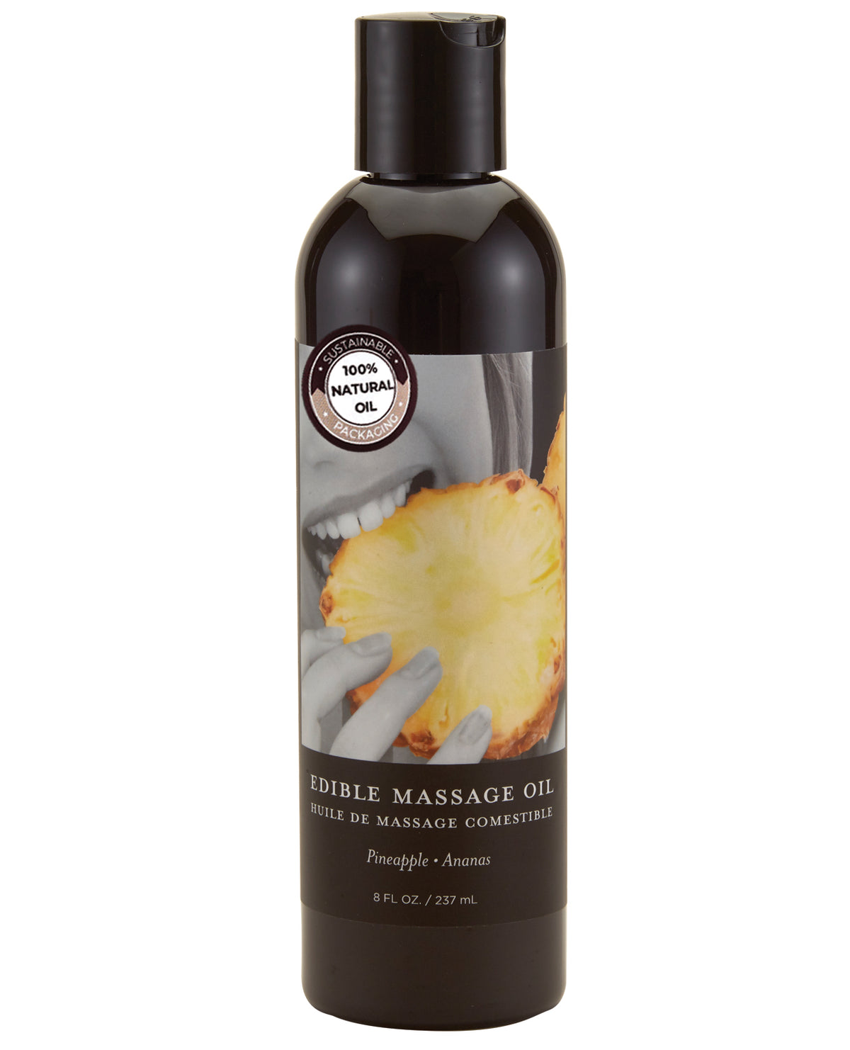 Earthly Body Edible Massage Oil - 8 oz Pineapple