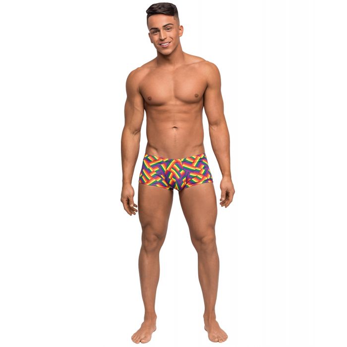 Pride Fest Contoured Pouch Mini Short Rainbow Small