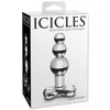 Load image into Gallery viewer, Icicles No 47 Hand Blown Glass Butt Plug Clear Tip For Anal Play
