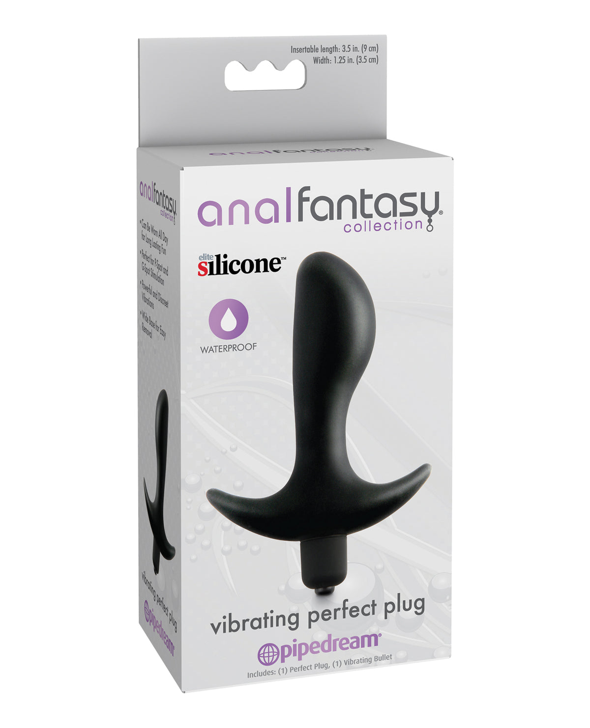 Collezione Fantasy Anale Plug Vibrante Perfetto - Nero
