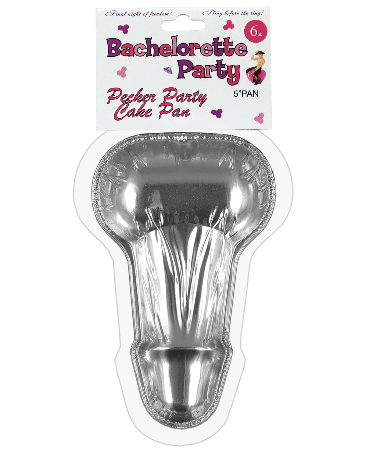 Bachelorette Party Disposable Phallic Cake Pans 5 Inch Pack Of 6