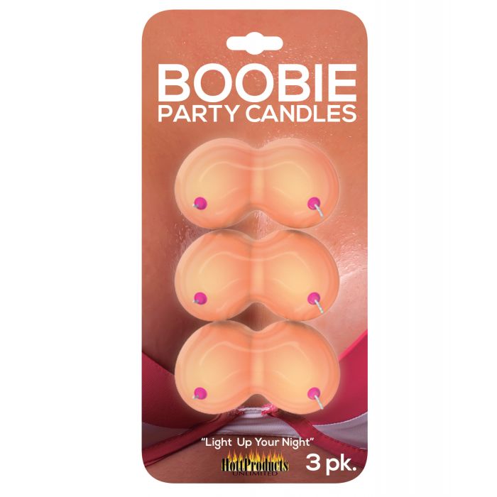 Boobie Party Candles - Pack of 3