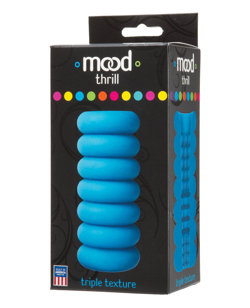 Cargue la imagen en el visor de la galería, Mood Thrill Blue Triple Texture Stroker ULTRASKYN Handheld Toy
