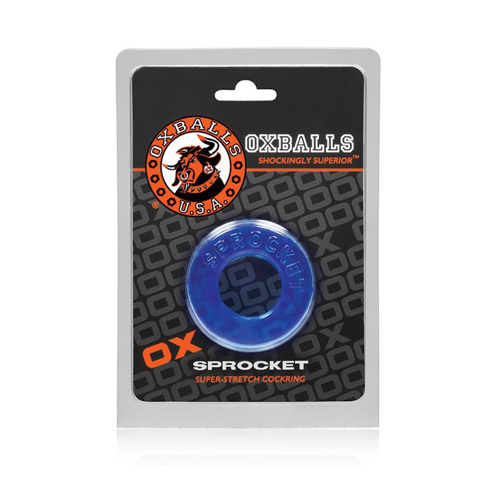 Oxballs Atomic Jock Sprocket Anello per il Pene - Blu Ghiaccio