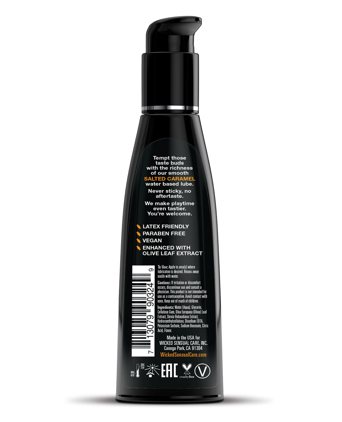 Wicked Sensual Care Aqua Vandbaseret Glidecreme - 4 oz Saltet Karamel