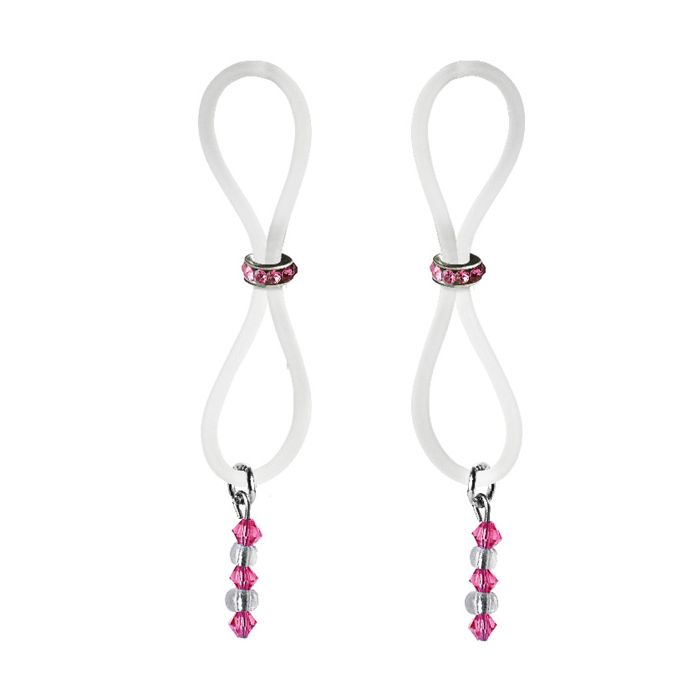 Bijoux de Nip Tepel Halos Roze Edelsteen Schuif - Roze/Doorzichtig