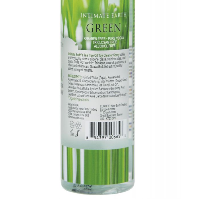 Intimate Earth Toy Cleaner Spray - 4.2 oz Green Tea Tree Oil