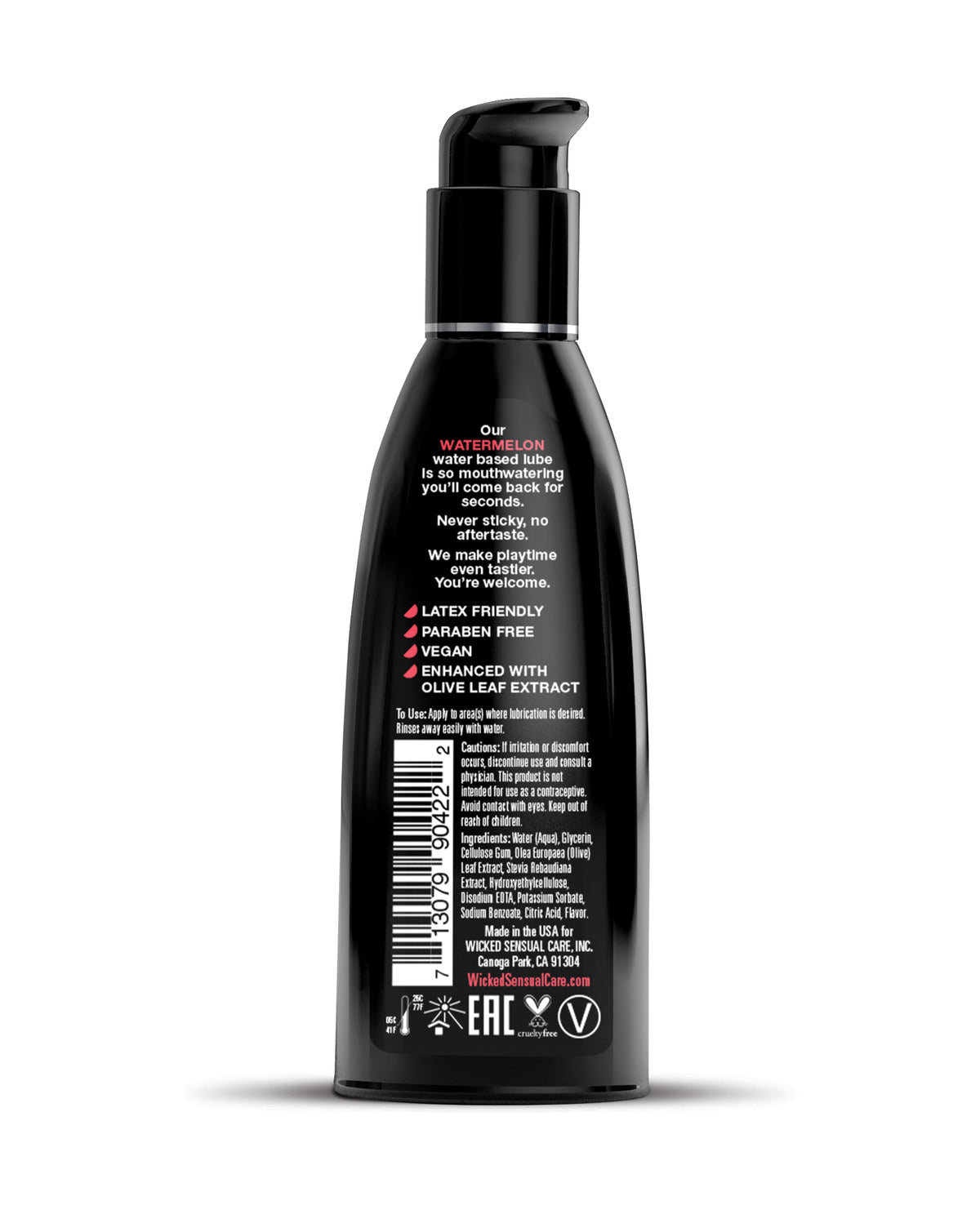 Wicked Sensual Care Water Based Lubricant Watermelon Flavor 2 Oz