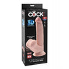 Carica l'immagine nel visualizzatore Galleria, King Cock Plus 8" Triple Density Cock w/Swinging Balls - Ivory
