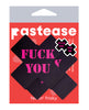 Load image into Gallery viewer, Pastease Fuck You Pay Me Cross - Black/Pink O/S
