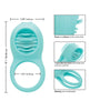 Load image into Gallery viewer, Couple's Enhancers Silicone Rechargeable French Kiss Enhancer - Teal
