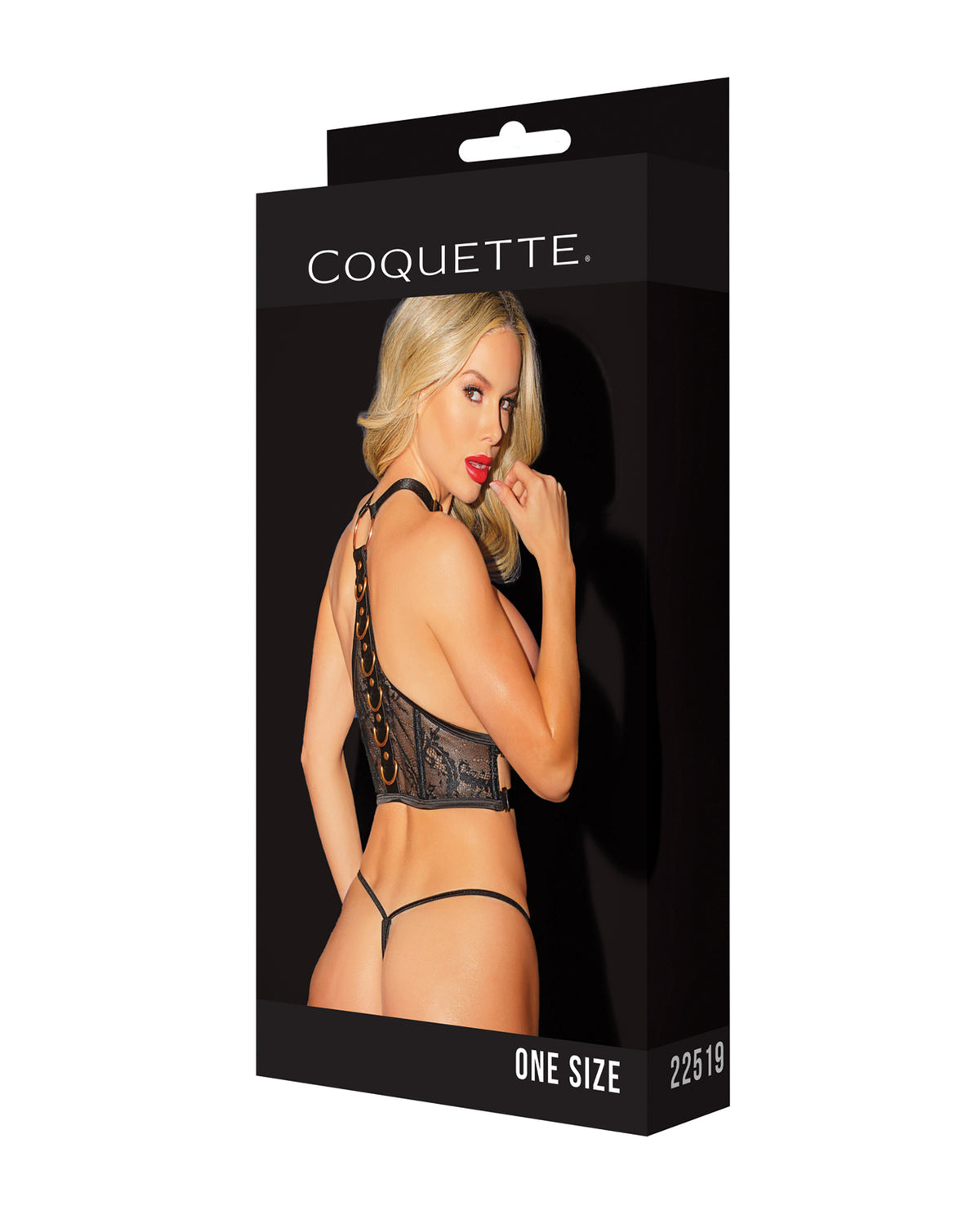 Black Label Harness w/Rose Gold Rings Black O/S