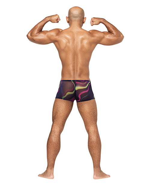 Galactic Sheer Micro Mesh Mini Short Multi Color LG