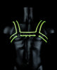 Load image into Gallery viewer, Shots Ouch Chest Bulldog Harness - Glow in the Dark L/XL
