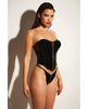 Load image into Gallery viewer, FETISH Rider Vinyl Bustier w/Front Zipper &amp; Panty Black XL
