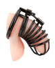 Cargue la imagen en el visor de la galería, Blue Line Deluxe Chastity Cage - Black
