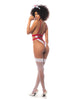Lataa kuva gallerian katseluohjelmaan, Sexy Nurse Bodysuit &amp; Head Piece White/Red S/M
