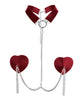 Load image into Gallery viewer, Nipplicious Dominatrix Leather Collar &amp; Pasties w/Chain - Red
